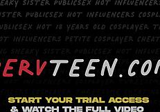 perv teen blonde gets caught in public titty fuck and rough missionary fucking