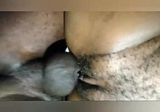 African big booty babe gets close up creampie