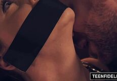 Teenfidelity Jessie Lynne Receives Blowjob and Bondage Before Creampie from Stepdad