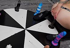 Wheel of Dildos Wife Aims for Anal Orgasm Win