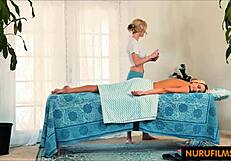 i passionately lick pussy in lesbian massage