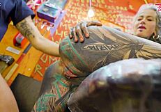 Tattoo Artist Assfucked by Customer