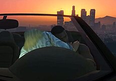 Franklin enjoys hooker service in GTA 5 car.