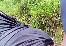 Cars honked as I fucked her ass outdoors.