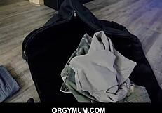 stepmom sarah vandella sucks balls and spreads legs for stepson