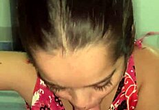 Debora Prado Gives Sloppy Deepthroat Blowjob While Masturbating Big Cock!