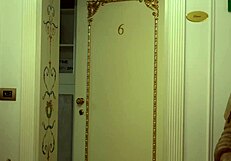 A strange guy in a mask lured into a cozy room