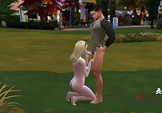 Military guy enjoys park time