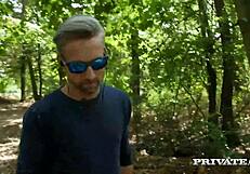 hot brunette rides cock in private cumshot scene?