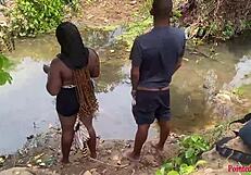 Outdoor Babe Gets Fucked In Garden Yard