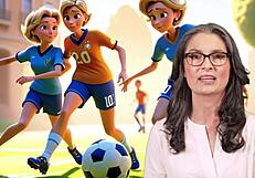 Mom And Stepson Play Football In Europe