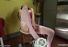Housewife In Lingerie Gets Fucked By Machine