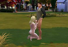 Military guy enjoys park time