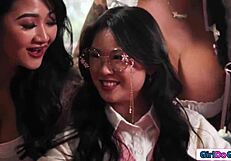 There's nothing hotter than this all asian lesbian college orgy