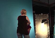 this blonde bitch on rollerblades ass fucks inexperienced guy