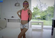 Sexy slim blonde Missy Luv hardcore fucks Erik Everhard