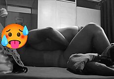 Husband's Boss Visits Wife In Dorm Room And Makes Her Moan Loudly