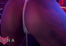 fat girl dancing with tattooed big ass striptease