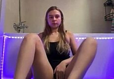 She Goes Crazy Masturbating In The Shower On Webcam