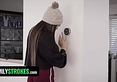 Big Titted Stepsister Almost Gets Caught Fucking Stepbrother in Shower. What Happens Next?