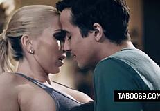 cougar stepmom christie stevens fucks stepson, then stepdad joins the taboo group