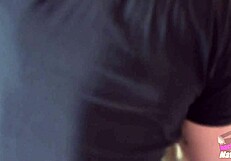 behind the scenes look at michelle de nere preparing for spermaparty in the backroom