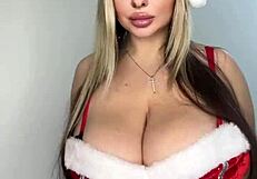 merry christmas with hot milf and two gifts