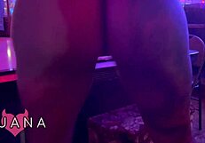 fat girl dancing with tattooed big ass striptease