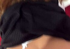 she gets on all fours for the computer guy with sex toy