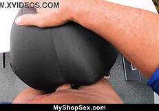 Teen 18+ Caught Stealing on Store Cameras, Arrested for Hardcore Domination in Office.