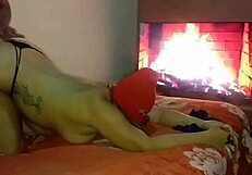 Enjoying intimate moments with my beautiful Colombian partner.