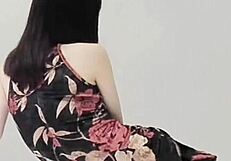 skinny brunette student in one piece fetish