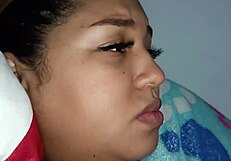 Tired from work, I watch porn and let my colombian wife give me a handjob