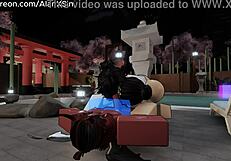 Two Pretty Girls Suck and Fuck My Dick in Roblox Condo Game