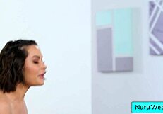 Teen Masseuse Nicole Aria Gives Seth Gamble Wet Nuru Massage