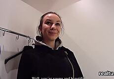 Adorable Czech Girl Seduced in Store, Gets POV Anal Drilling