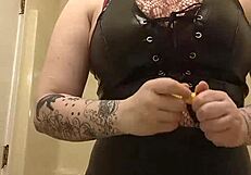 She Uses Lovesense While Applying Makeup