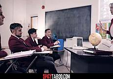 busty mature teacher dee williams gets gangbanged by four students in taboo hd sex