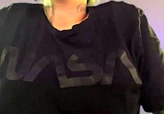 Tanned Amateur Strips in Gym, Sweat Dripping from Wet Pussy