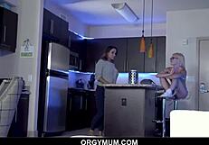 yo, hot cougar blows her stepson while stepsis watches in shock