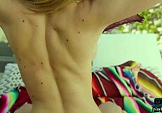 Kimmy Granger Strips Big Fake Tits Solo Outdoors