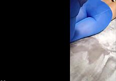sexy pantyhose paired with stunning blue high heels steal the show. they turn every step into pure temptation.