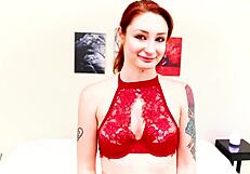 Violet Monroe deepthroats big cock pov and swallows cum