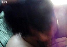 Suceuse bambou gives intense blowjob.