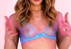 Hannahjames710 Tries On See-Through Silk Lingerie Daringly