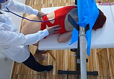 Redhead in Uniform Gets Hardcore Fucked by Boss Doctor at Hospital Office