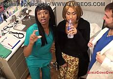 Carol Cummings spreads legs in nurse outfit, cumming hard during annual assessment!