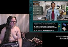 Naked Brunette BBW Plays Haunted Carousel Game