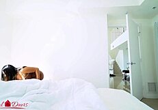 Step Mom Seduces Step Son for Wild Bed Action with Big Tits. She Rides Him Hard in Doggystyle Frenzy!