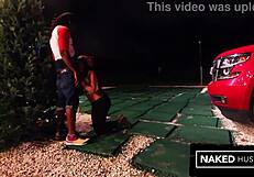 Is big booty ebony Jayla Foxx fucking under the christmas tree?